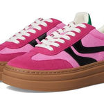 Steve Madden Dodge platform suede sneakers pink green women’s size 12 modern Photo 0
