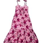 Lulus Confident Charm Pink Floral Bustier Tie Strap Midi Dress Photo 5
