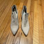 Vince Camuto Gigietta Suede Stacked Chunky Block Western Cottage Bootie Zip Pointed Toe Heeled Photo 2