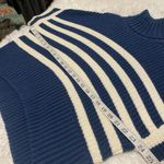 Madewell Wide Rib Turtleneck Sweater in Classic Indigo Stripe Medium Photo 3