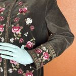 NYGARD COLLECTION Embroidered Floral Velvet Coat Jacket Womens Size 14. B25 Brown Photo 11