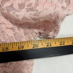 Teddi Rose Velvet Lace Blouse Womens XL Fairy Coquette Short Sleeve Soft Pink Photo 5