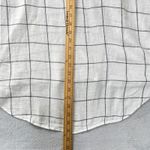 Tahari ‎ 100% Linen White Windowpane Plaid Button Up Shirt Top Women's 1X Casual Photo 7