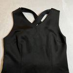 T Tahari  Women's Sleeveless Crisscross-Back Sheath Scuba Dress Size 8 LBD Party Photo 4