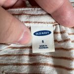 Old Navy  Womens Tank Top Sleeveless Pullover Relaxed Fit Striped Cream Tan Small Photo 6