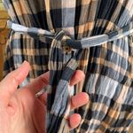 Holding Horses Anthropologie Women's Sunlit Plaid Tunic Top Black Motif Size 10 Photo 7