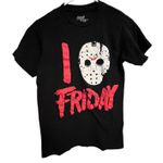 Halloween I Love Friday Jason Voorhees Mask Distressed Graphic T Photo 2