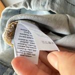 We Wore What Cut Out Denim Mini Skirt Size XS Revolve Jean Sexy Light Wash Blue Photo 4