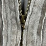 DKNY Active Womens Medium Black Velour Hoodie Taupe Full Zip Retro Vintage Y2K Photo 3