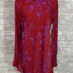 Free People  Red and Purple Floral Aries Mini Dress Photo 0
