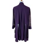 R & M Richards  Plum Sheer Mesh Duster Jacket Open Front Lightweight Layer 22W NWT Photo 4