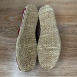 Toms NWOT  Red White Striped Slip On Flat Shoes, Size 7.5 Photo 9