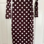 Polka dot midi dress Brown Size M Photo 2