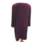 Eileen Fisher  Raisin Velvet 3/4 sleeve Tunic Top size Medium Photo 5