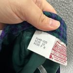 Pendleton Vintage Wool Skirt 10 Green Houndstooth Midi High Waist Academia Photo 5