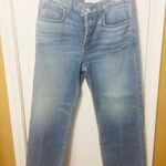 ALC Frank ALC women's size 10 button fly back cinch 100% cotton cropped jeans 31x26 32x26 Photo 0