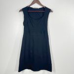 Athleta  Black Square Neck Sleeveless Sheath Dress Organic Cotton Spandex Small Photo 1