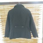 Gallery  S Black Quilted Snap Front Cotton Jacket Photo 8