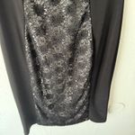 Dressbarn Y2k Black Lace Sequin Sheath Short Sleeve Dress Grunge Goth Party Size 6 Photo 2