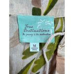 True Destiny NWT True Destinations Women's M Palm Print 3/4 Sleeve‎ Tassel Fringe Tunic Dress Photo 1