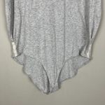 Free People Intimately Bodysuit Womens Large Gray Crew Neck Short Sleeve Light L Photo 2