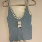 Forever 21  Baby Blue Knit Top Bow Tie Front Photo 2