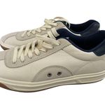 Polo Ralph Lauren Womens Court 100 Beige Gray Navy Sneakers Size 6 Photo 4