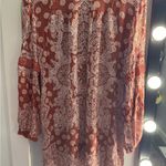 Altar'd State Altars State..Bohemian Rust Red Paisley Women's Top Photo 3