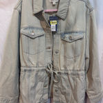 Universal Threads Universal Thread Womens Denim Jacket Light Wash Drawstring Waist Size L Photo 0
