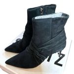 Schutz Size 8B  Adryen Suede Ankle Boots in Black Photo 0