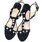 Metaphor Women's Peony Black T-Strap Sandal Photo 2