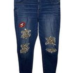American Eagle  Outfitters Womens SZ 24 High Rise Distressed Jegging lips leopard Photo 0