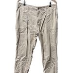 Pact Woven Twill Utility Joggers Womens Pants Zip Ankle Tan Khaki XL Photo 4