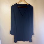 Madewell  2X Women's Heather Long-Sleeve Button-Front Shirt Dress in‎ Black SP21 Photo 1