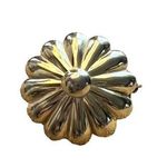 Vintage Silver Tone Pin Jacket Brooch Flower 1" across Floral Photo 0