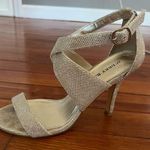 Audrey Brooke Women's  Gold Metallic Sparkly AB Shanice Strappy Heels Photo 0