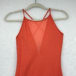 Charlotte Russe Women Halter Dress Orange Short Length Rayon Nylon Sz S Photo 2