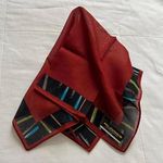 Red and navy funky boarder print bandana 0392 Photo 0