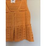 Aerie  Bright Orange Open Knit Scoop Neck Sleeveless Sweater Tank Top Shirt XL Photo 1