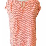 st. john's bay Orange & White Sleeveless Summer Tunic Blouse ~ Women's Size XL Photo 0