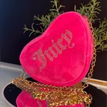 Juicy Couture Pink Velvet Mini Heart Crossbody Bag With Chain Strap NWT Photo 0