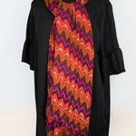 Curations Orange & Violet Zigzag Lightweight Fashion Scarf 28X80 Photo 0