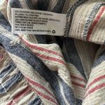 Knox Rose  Women's Striped Pant Linen Rayon Medium Waist Tie Front Beige Blue Red Photo 6