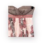 BCBGMAXAZRIA  ❤︎︎ Silk Chiffon Bead Strapless Cocktail Mini Dress ❤︎︎ Pink Floral Photo 3