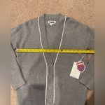 K-Swiss Gray Sweater Knit Cardigan with Piping Detail Photo 3