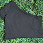 Aerie  One Shoulder Black Crop Top Size Medium Photo 0