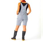 Duluth Trading Bibs Railroad Pin Stripe Rootstock Gardening Shorts Overalls XL Blue Photo 2