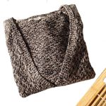 Joan Vass ⦠Cozy Longline Textured Knit Cardigan Sweater ⦠Marled Black + Cream Photo 7