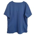 FIGS  Casma Three Pocket Scrub Top in Color Ceil Blue Monogram M Size XL Photo 5