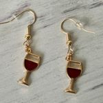 Red Wine Glass Earrings Photo 0
